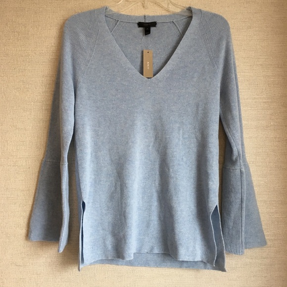 J. Crew Sweaters - J. Crew Peplum-sleeve V-neck sweater